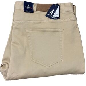 NWT‎ Johnnie-O Terry 5 Pocket Pants Mens 40x34 Brown Khaki Stretch Terry